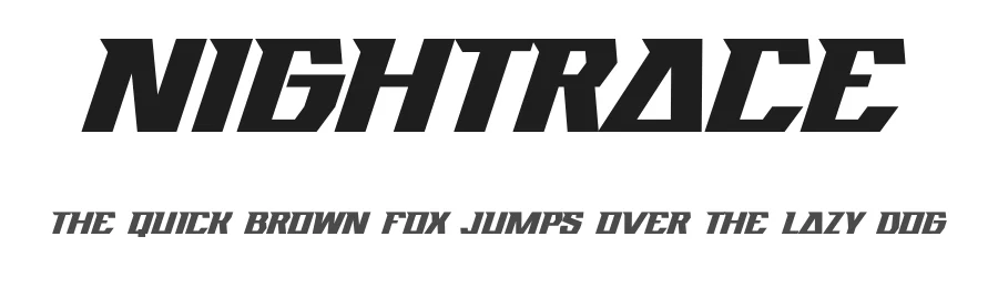 Nightrace by Gassstype — Display Font