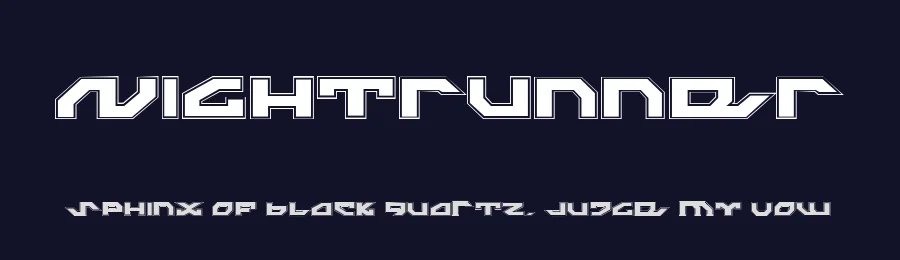 Nightrunner by Iconian Fonts — Display Font — thumbnail 2
