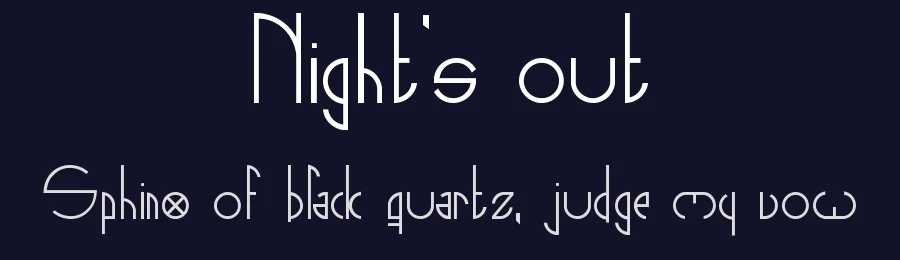 Night's out by Jorge Moreno — Decorative Font — thumbnail 2