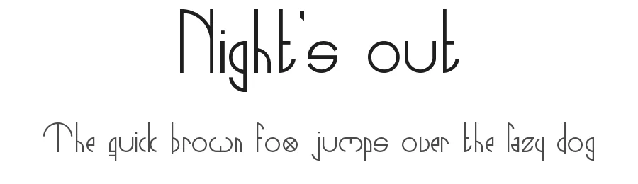 Night's out by Jorge Moreno — Decorative Font