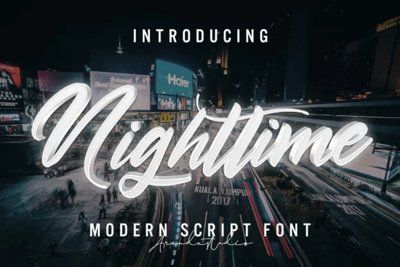 Nighttime Font by Arendxstudio — Script Handwritten Font