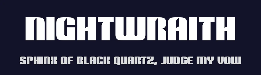 Nightwraith by Iconian Fonts — Display Font — thumbnail 2
