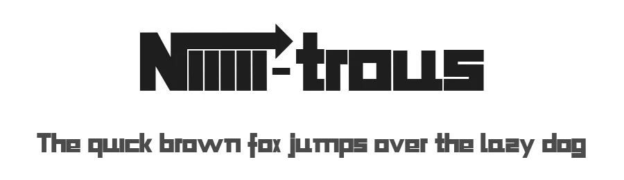 Niiiii-trous by Magique Fonts β Display Font