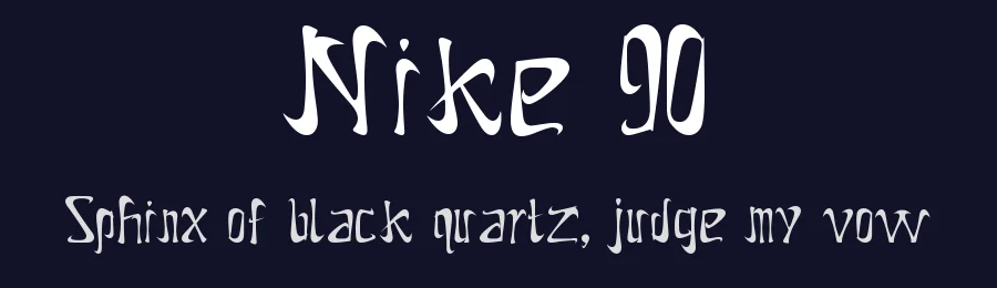 Nike 90 by Felipe Pajau — Decorative Font — thumbnail 2