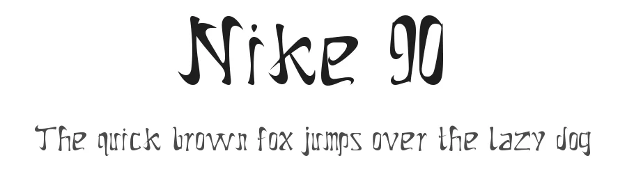 Nike 90 by Felipe Pajau â Decorative Font