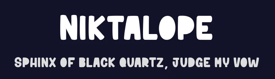Niktalope by dcoxy - Greg Medina — Decorative Font — thumbnail 2