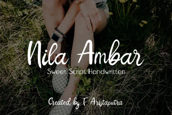 Nila Ambar Font by Faristaputra — Script Handwritten Font