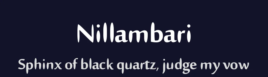 Nillambari by Sifat Ahmed — Decorative Font — thumbnail 2