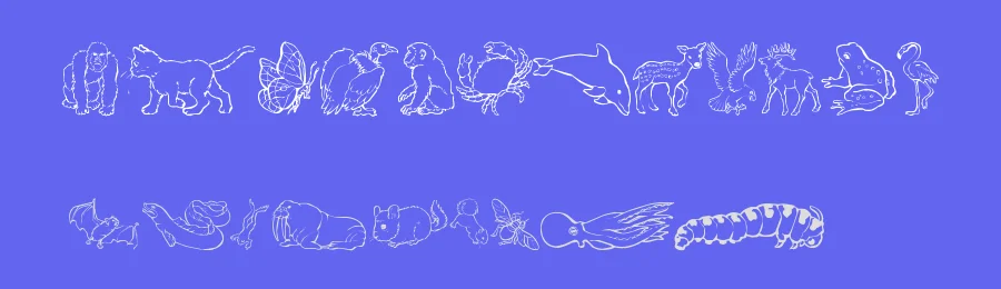 Nina's Animals by GorillaBlu — Dingbats Font — thumbnail 3