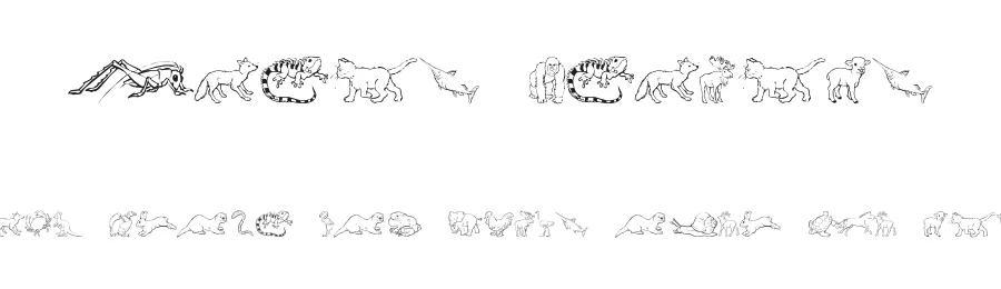 Nina's Animals by GorillaBlu — Dingbats Font