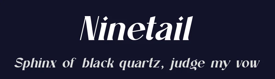 Ninetail by Slide Shoot Type — Serif Font — thumbnail 2