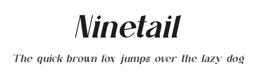 Ninetail by Slide Shoot Type — Serif Font