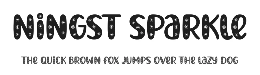 Ningst Sparkle by 7NTypes — Decorative Font