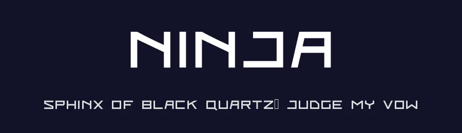 Ninja by kokostd — Display Font — thumbnail 2