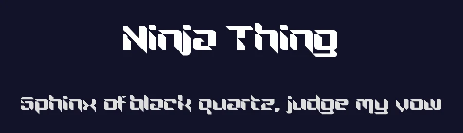 Ninja Thing by Chequered Ink — Display Font — thumbnail 2