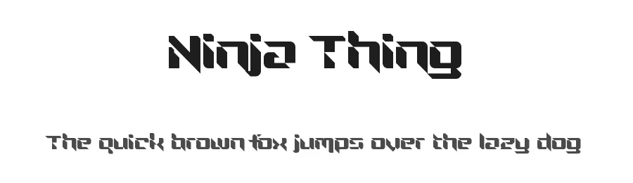 Ninja Thing by Chequered Ink — Display Font