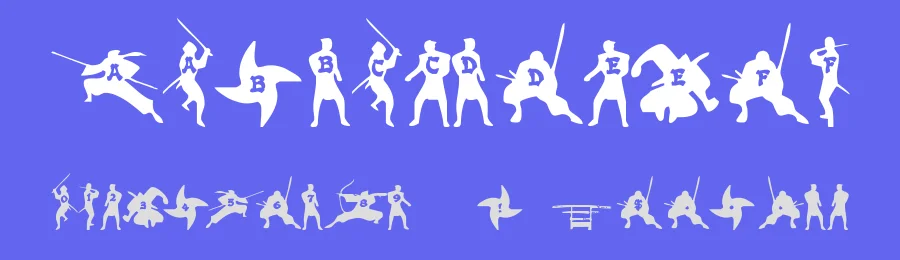 Ninjas by Iconian Fonts — Dingbats Font — thumbnail 3