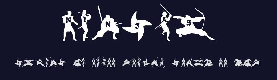 Ninjas by Iconian Fonts — Dingbats Font — thumbnail 2