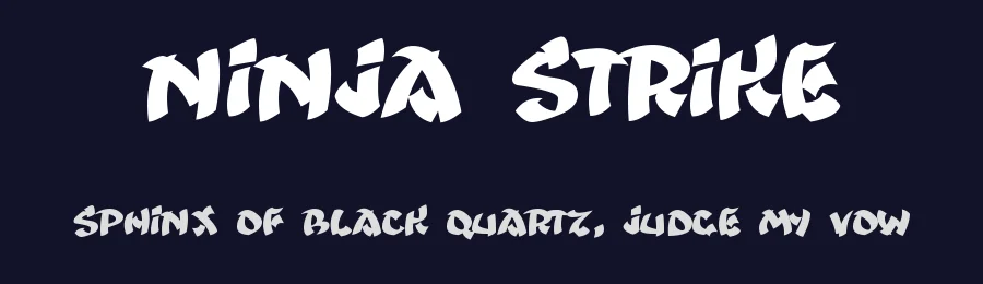 Ninja Strike by Hawtpixel — Decorative Font — thumbnail 2