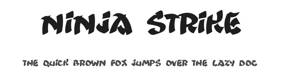 Ninja Strike by Hawtpixel — Decorative Font