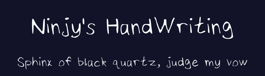 Ninjy's HandWriting by Dustin Smith — Script Handwritten Font — thumbnail 2