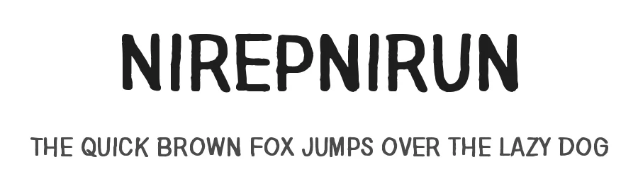 Nirepnirun by Juha Korhonen — Decorative Font