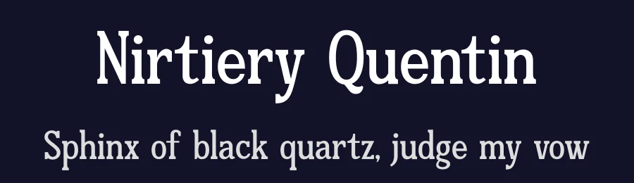 Nirtiery Quentin by Storytype Studio — Serif Font — thumbnail 2