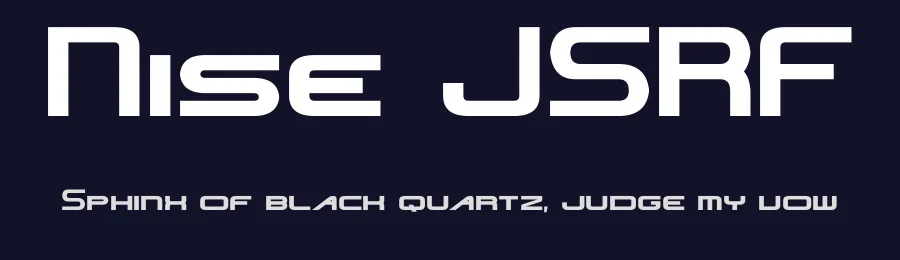 Nise JSRF by Yoyo — Display Font — thumbnail 2
