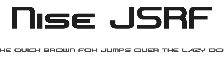 Nise JSRF by Yoyo — Display Font