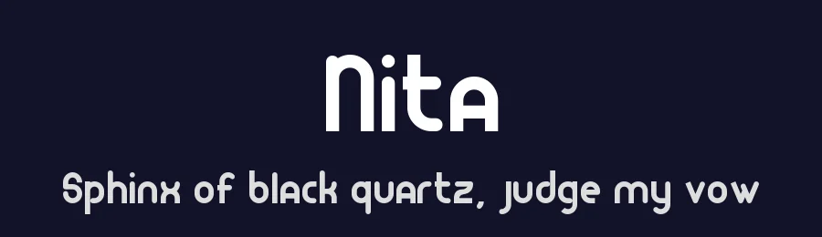 Nita by João Pedro Vila Nova — Sans Serif Font — thumbnail 2