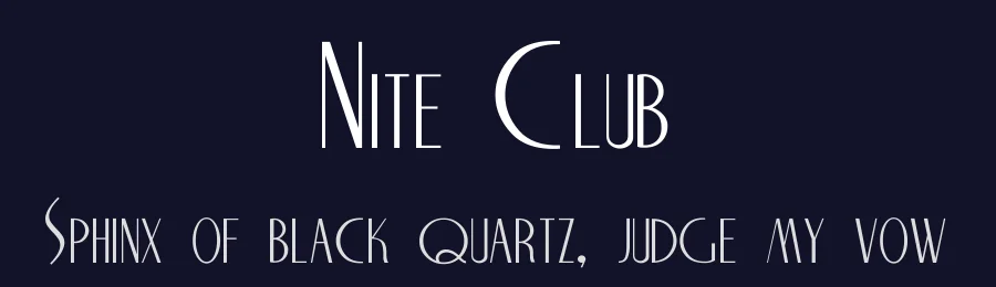 Nite Club by Thomas E. Harvey — Decorative Font — thumbnail 2