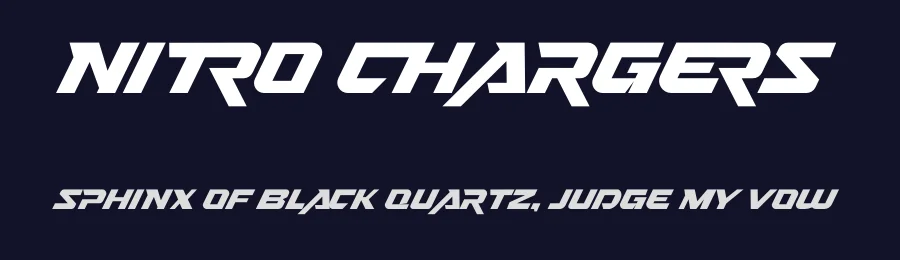 Nitro Chargers by Mocha Frappuccino — Display Font — thumbnail 2