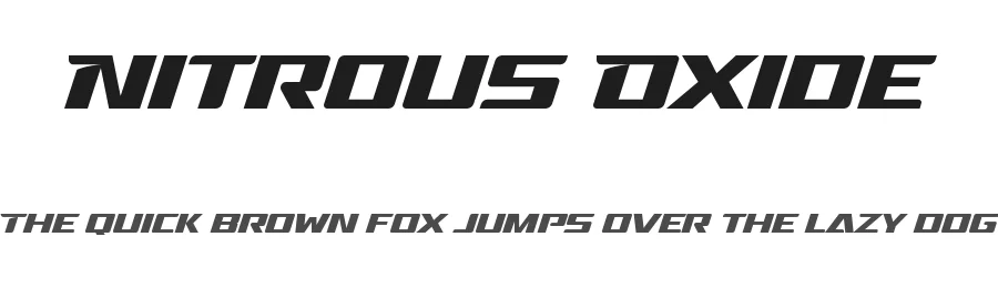 Nitrous Oxide by Gassstype — Display Font
