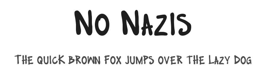 No Nazis by Sir Łogeł — Decorative Font