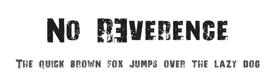 No R3verence by Fontmonger — Decorative Font