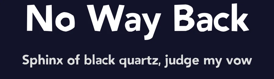 No Way Back by Maxime Tolbecq — Decorative Font — thumbnail 2