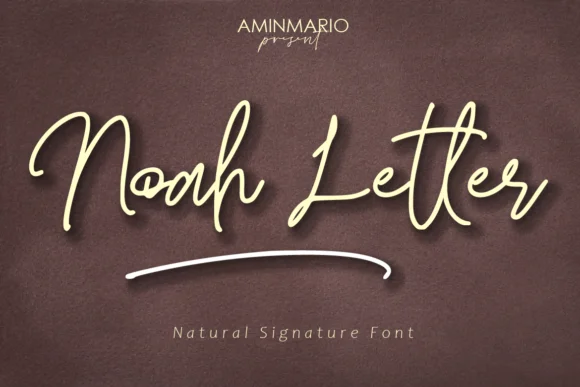 Noah Letter Font by aminmario — Script Handwritten Font