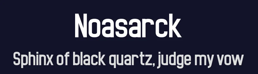 Noasarck by Chequered Ink — Sans Serif Font — thumbnail 2