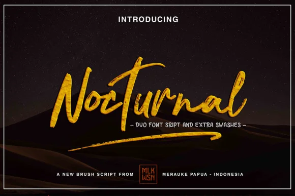 Nocturnal Script Font by MLKWSN studio β Script Handwritten Font