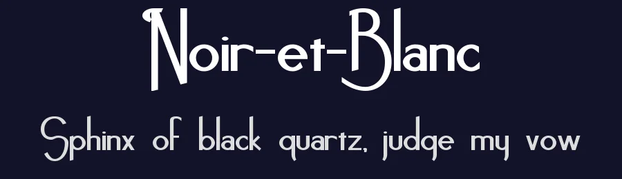Noir-et-Blanc by Paul Lloyd — Decorative Font — thumbnail 2