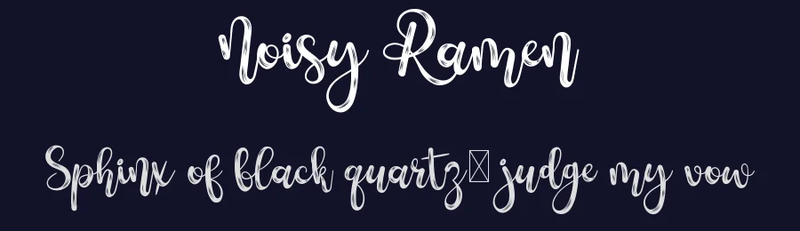 Noisy Ramen by Airotype — Script Handwritten Font — thumbnail 2