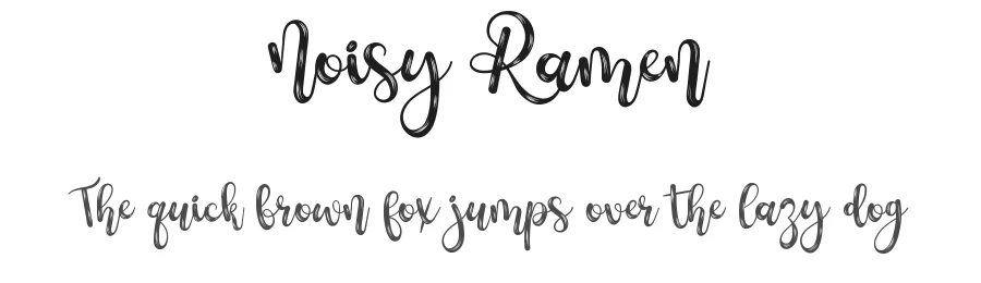 Noisy Ramen by Airotype — Script Handwritten Font