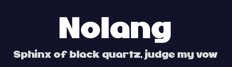 Nolang by Denustudios — Sans Serif Font — thumbnail 2