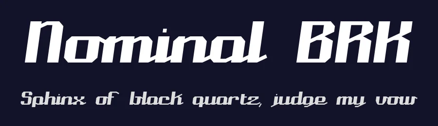 Nominal BRK by Ænigma — Display Font — thumbnail 2