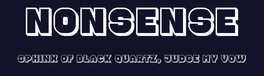 Nonsense by Vladimir Nikolic — Sans Serif Font — thumbnail 2