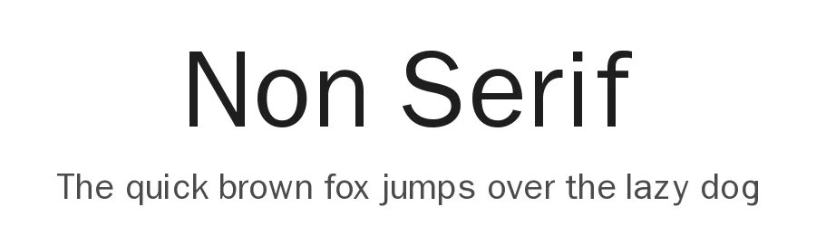 Non Serif