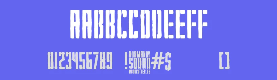 Normandy Squad by Woodcutter — Decorative Font — thumbnail 3