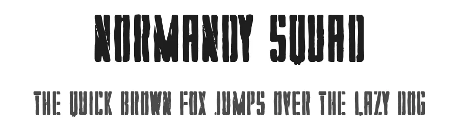Normandy Squad by Woodcutter — Decorative Font