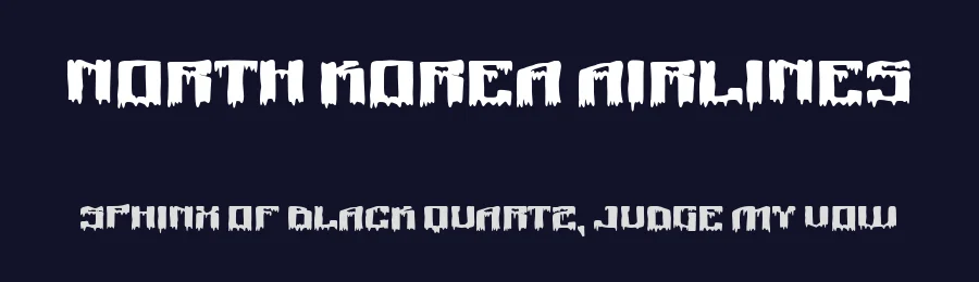 North Korea Airlines by Woodcutter — Decorative Font — thumbnail 2