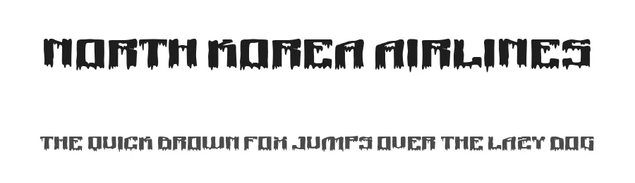 North Korea Airlines by Woodcutter — Decorative Font